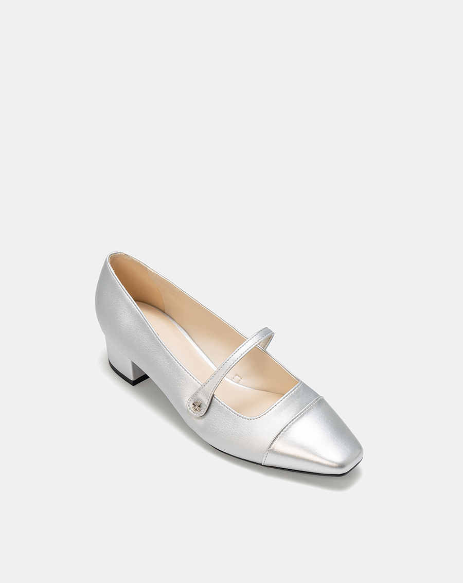 Giày Cao Gót Cao Gót Bít Mũi Phối Cap - Image 6