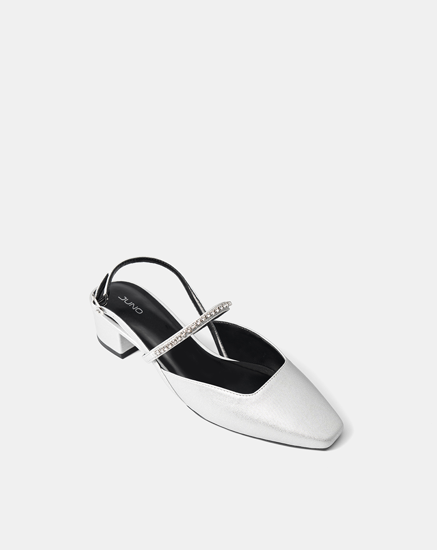 Giày Cao Gót Slingback Phối Dây Trang Trí - Image 6