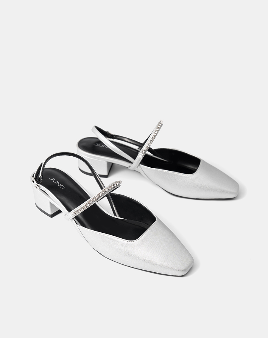 Giày Cao Gót Slingback Phối Dây Trang Trí - Image 7