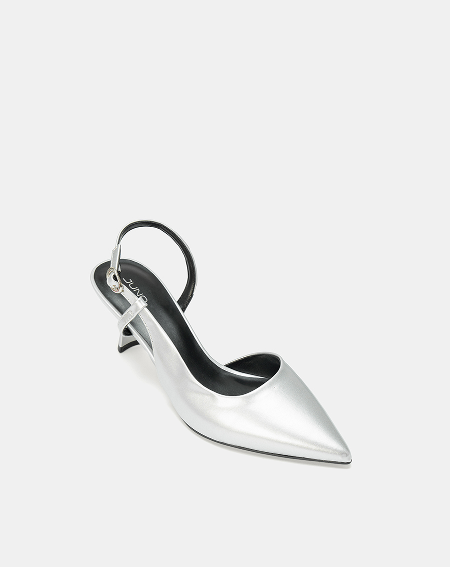 Giày Cao Gót Slingback Phối Liệu Bóng - Image 6