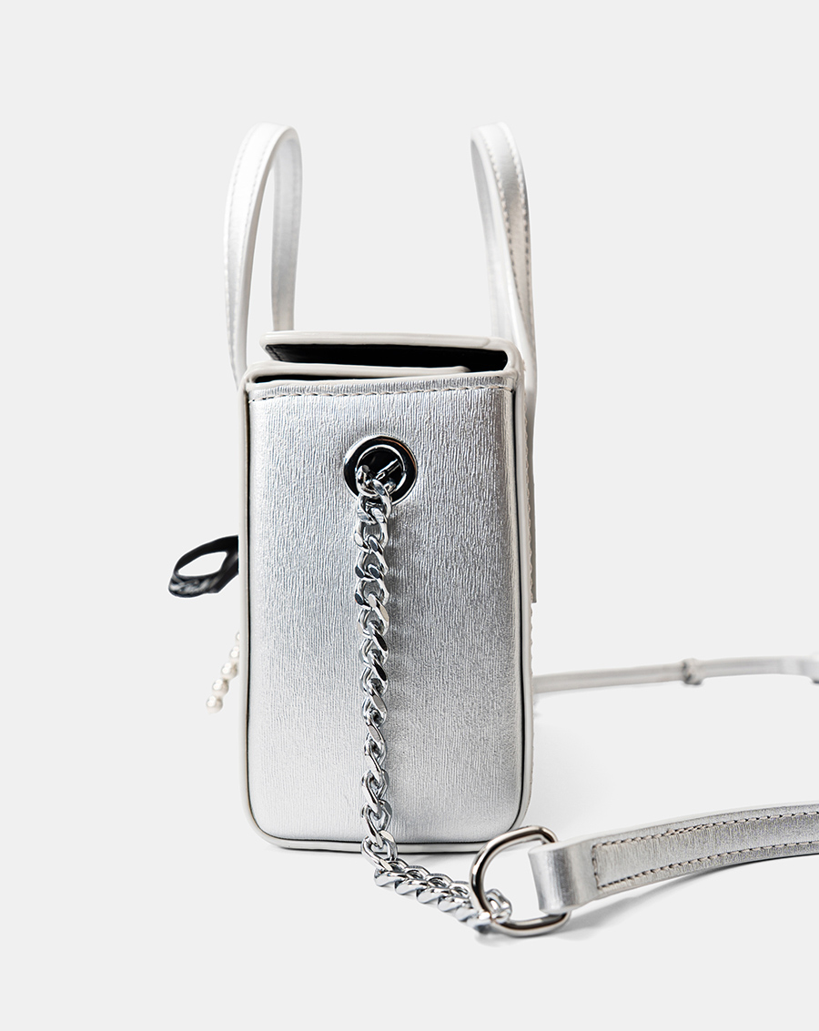 Túi Xách Nhỏ Dạng Hộp Trang Trí Charm Nơ - Image 5