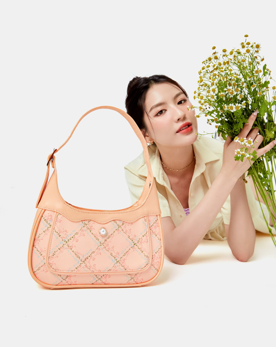 Túi Xách Nhỏ Đeo Vai Lượn Sóng In Hoa Nhí - Image 3