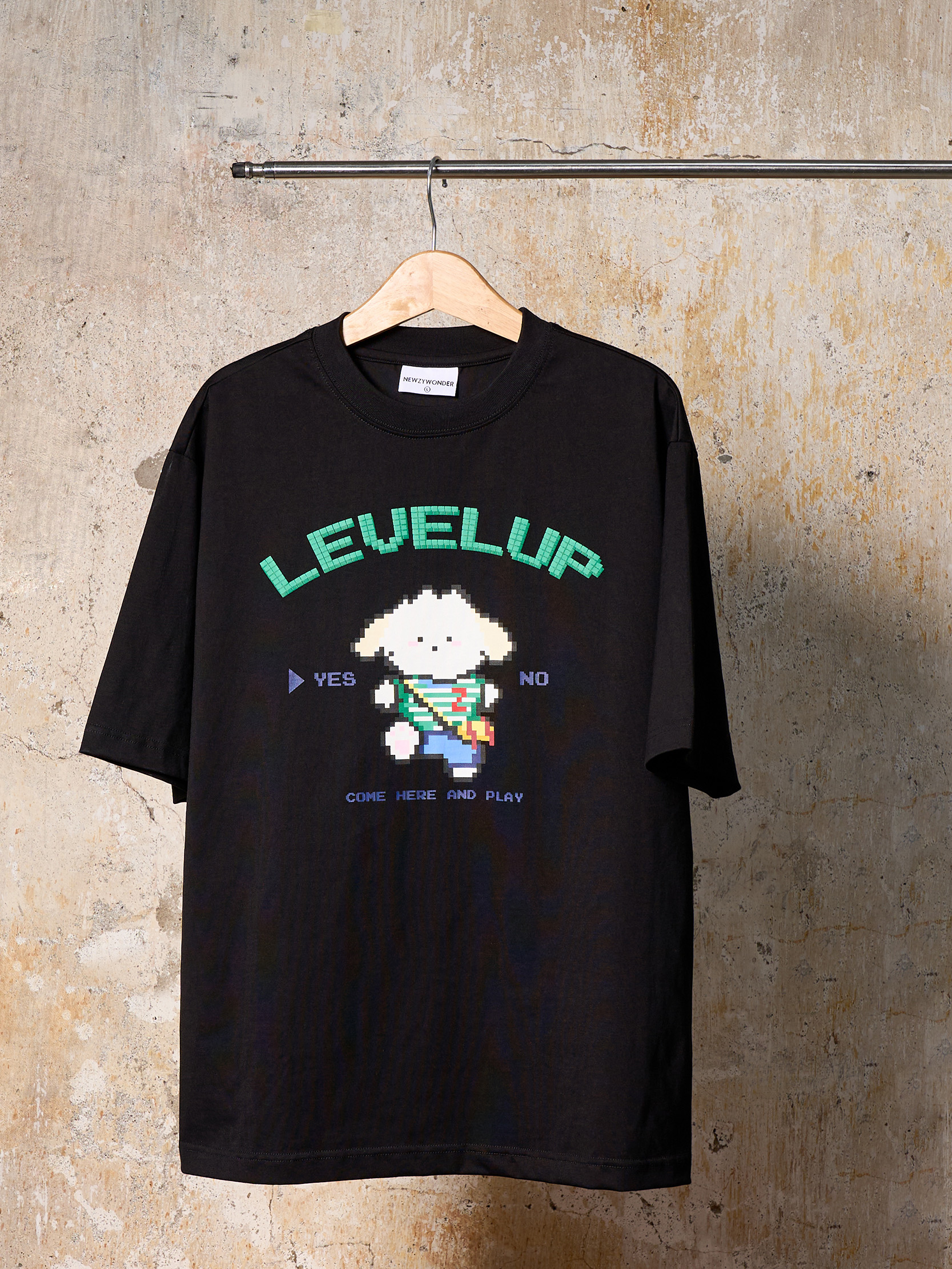 Áo thun unisex Newzy Wonder oversized 100% cotton in Pixel art NZATH006 - Image 5