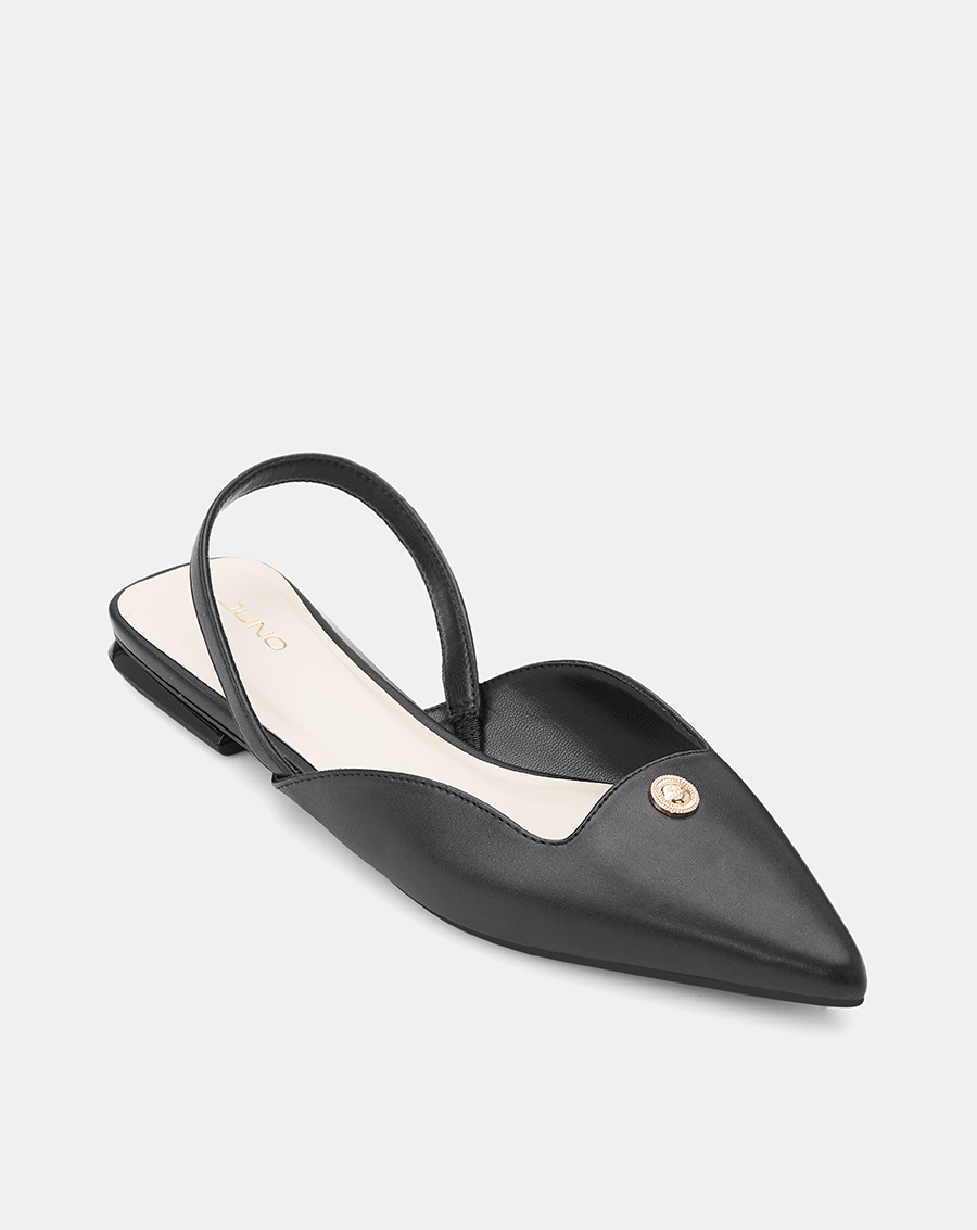 Giày Búp Bê Slingback Bệt Phối Khóa Trang Trí - Image 6