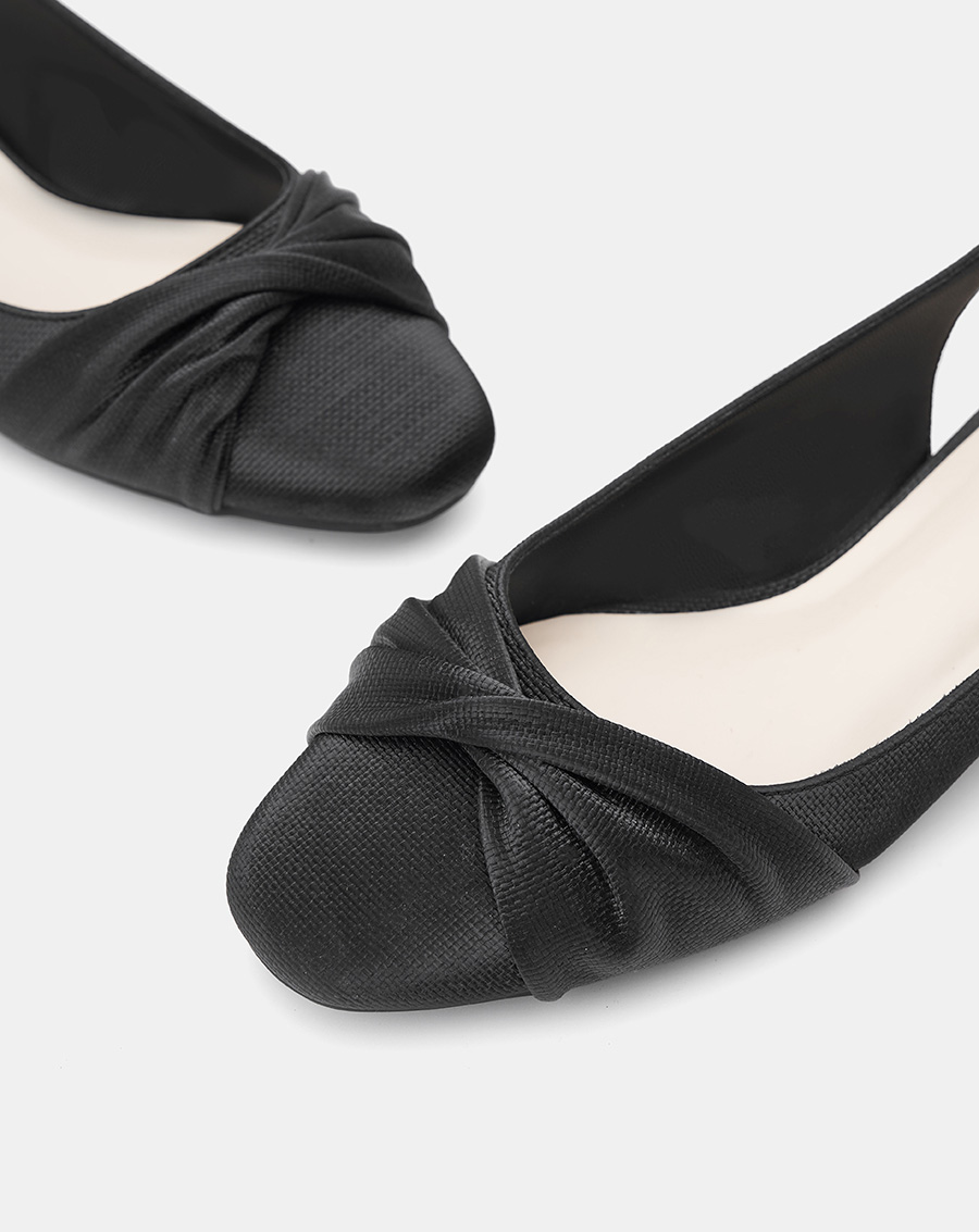 Giày Búp Bê Cut Out Phối Quai Xoắn - Image 4