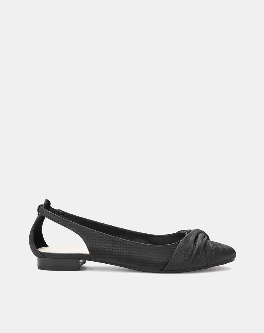 Giày Búp Bê Cut Out Phối Quai Xoắn - Image 1