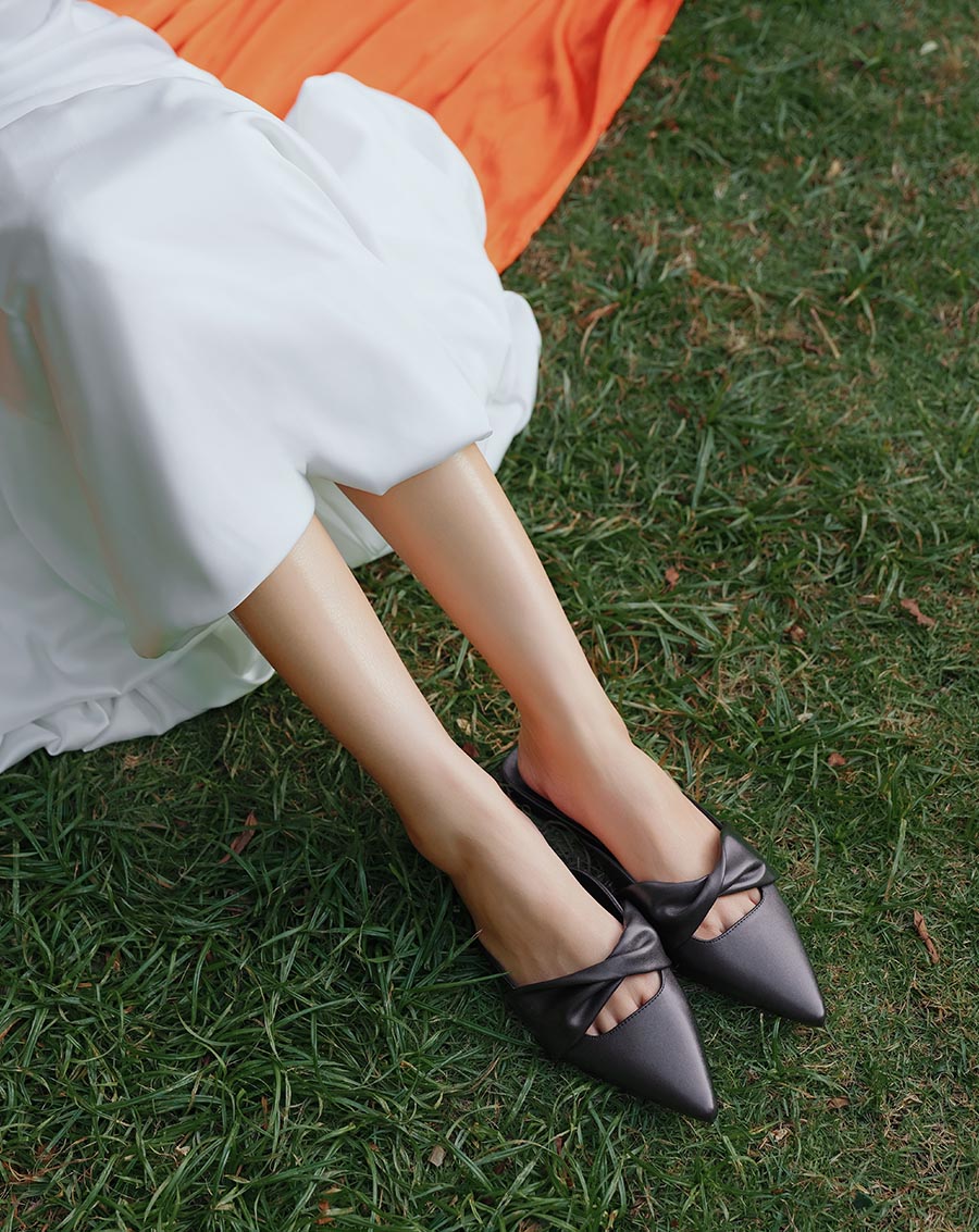 Giày Búp Bê Mules Quai Xoắn - Image 2