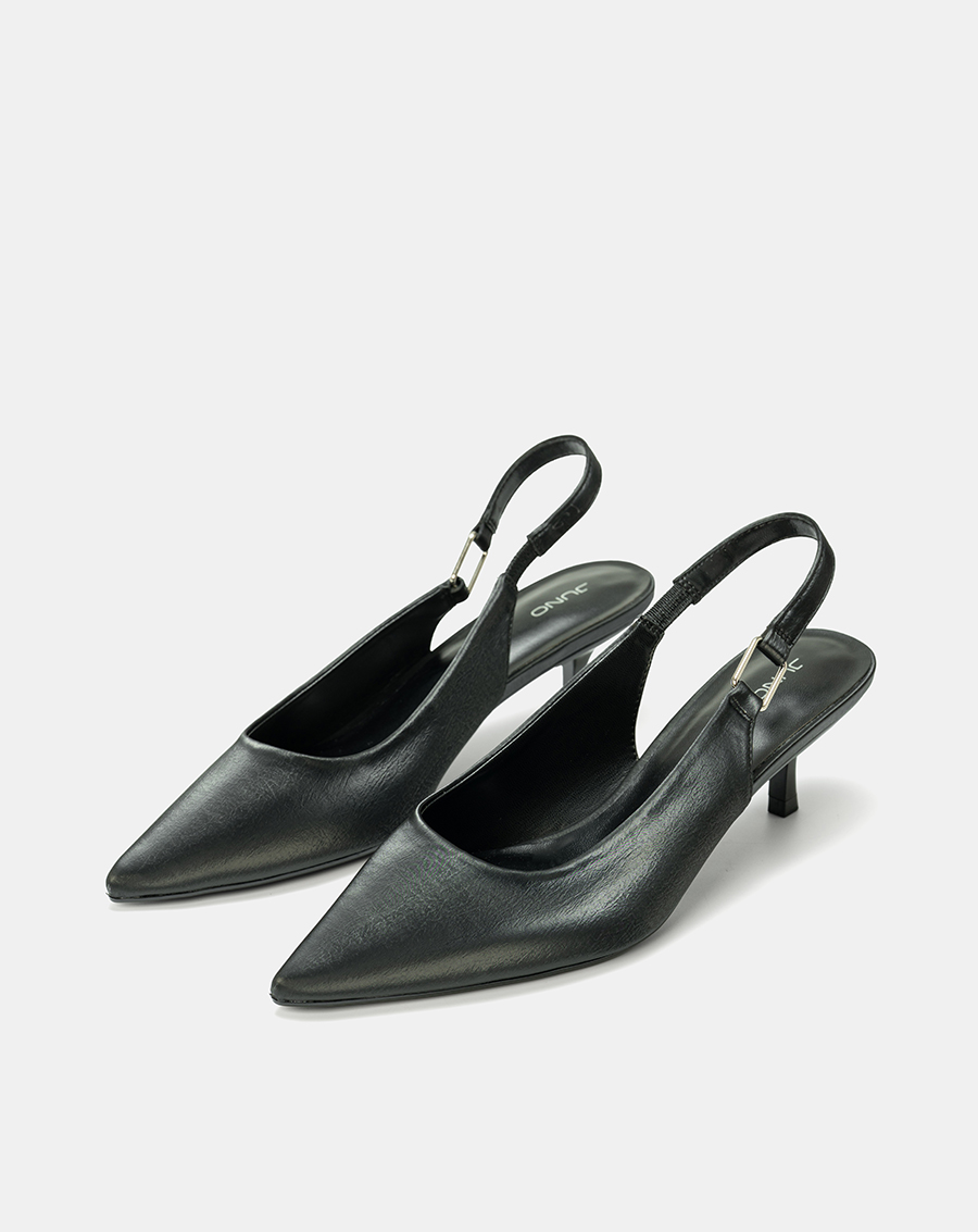 Giày Cao Gót Slingback Phối Khóa Trang Trí - Image 5