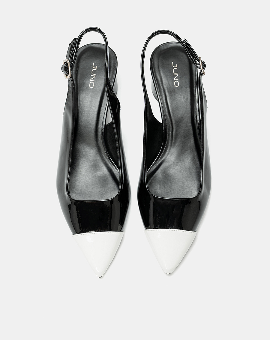Giày Cao Gót Slingback Mũi Nhọn Phối Toecap - Image 5