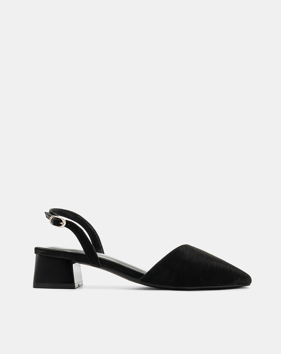 Giày Cao Gót Slingback Gót Vuông Cơ Bản - Image 1