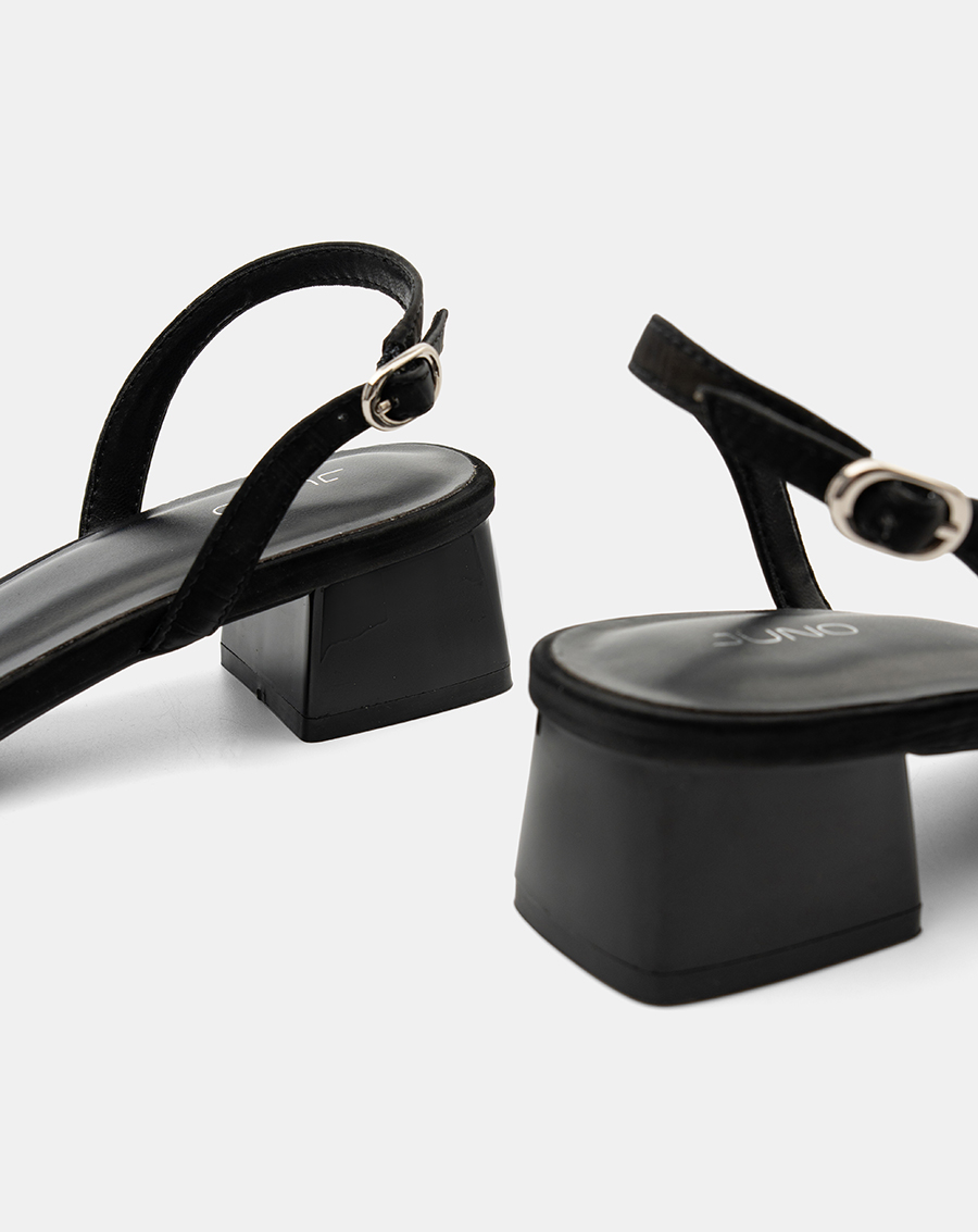 Giày Cao Gót Slingback Gót Vuông Cơ Bản - Image 5