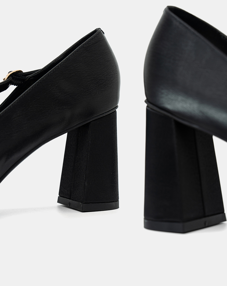 Giày Cao Gót Pump Gót Trụ Quai Mary Jane Xéo - Image 5