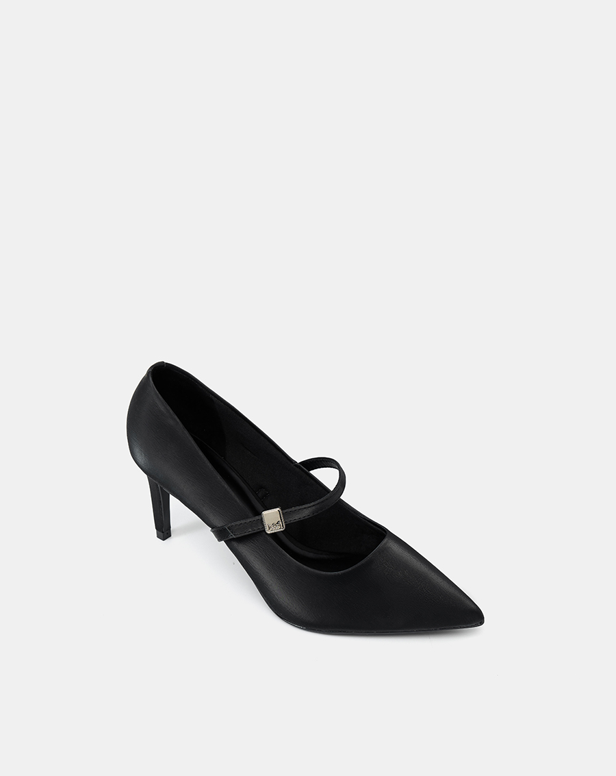 Giày Cao Gót Pump Gót Thanh Phối Quai Trang Trí - Image 6