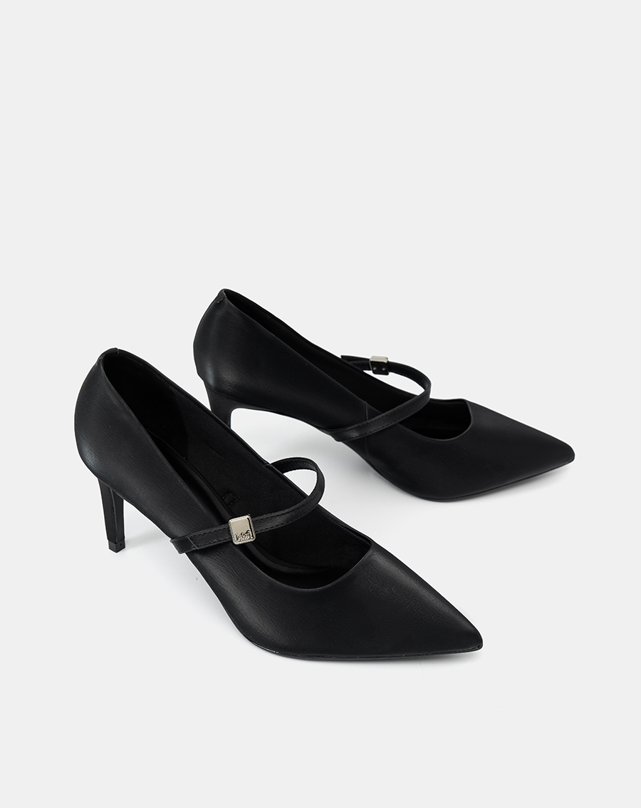 Giày Cao Gót Pump Gót Thanh Phối Quai Trang Trí - Image 7