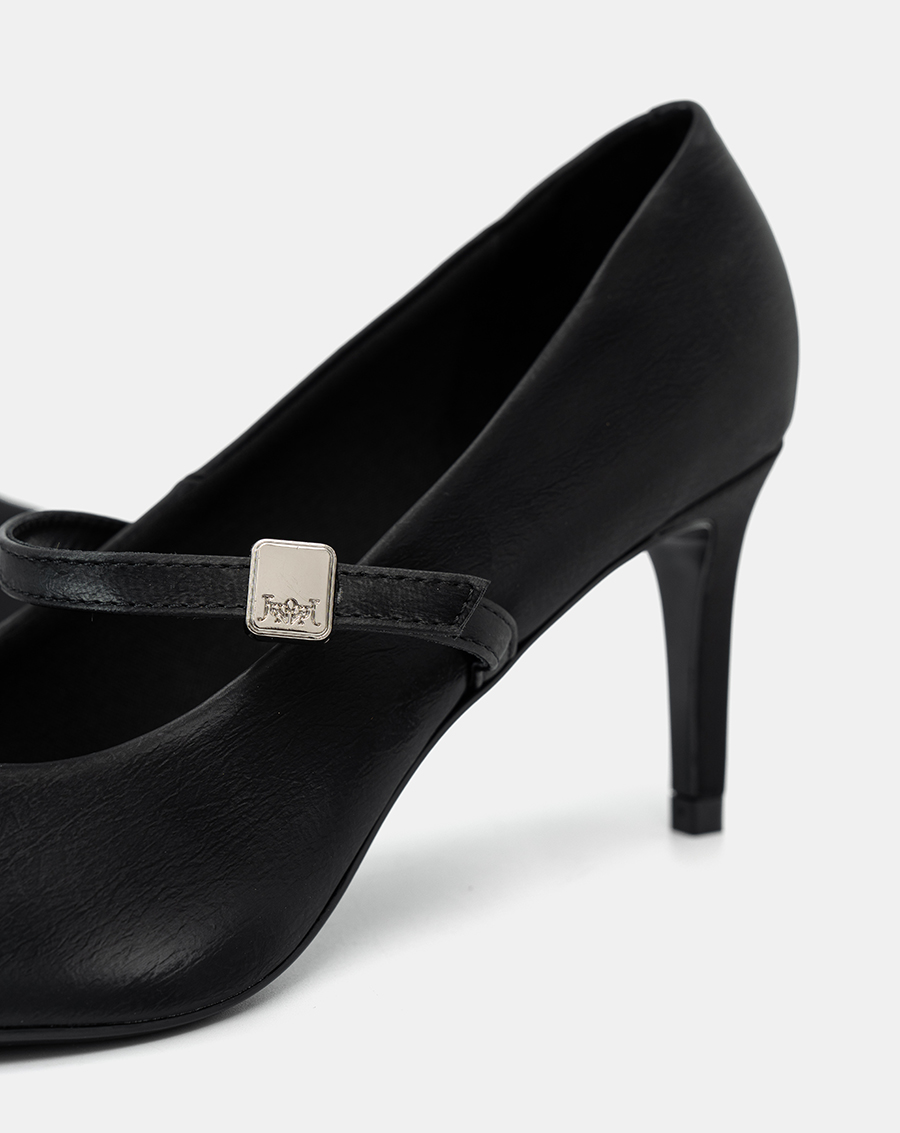 Giày Cao Gót Pump Gót Thanh Phối Quai Trang Trí - Image 4