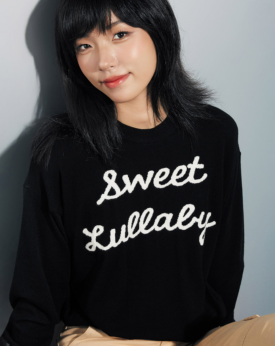 Áo dệt kim oversized tay dài - Image 6