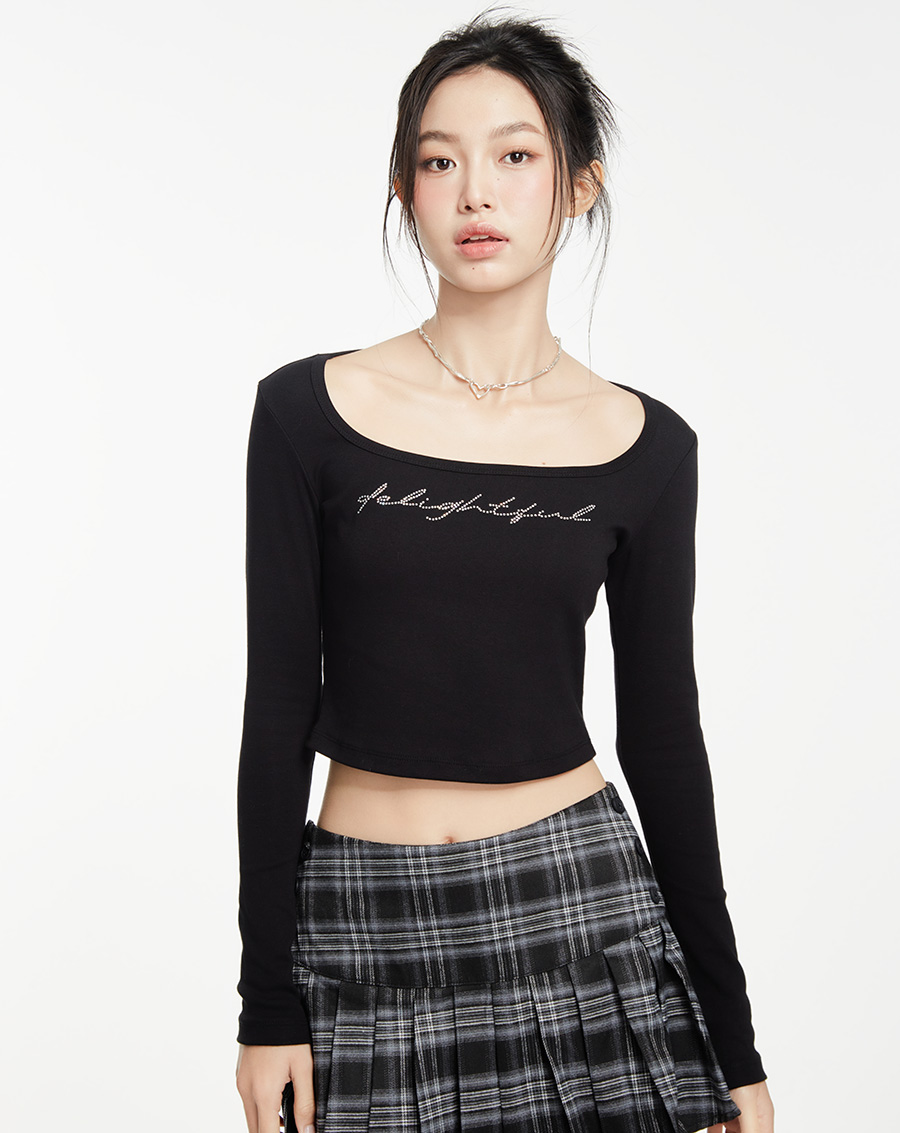 Áo Thun Dài Tay đính đá - Image 1