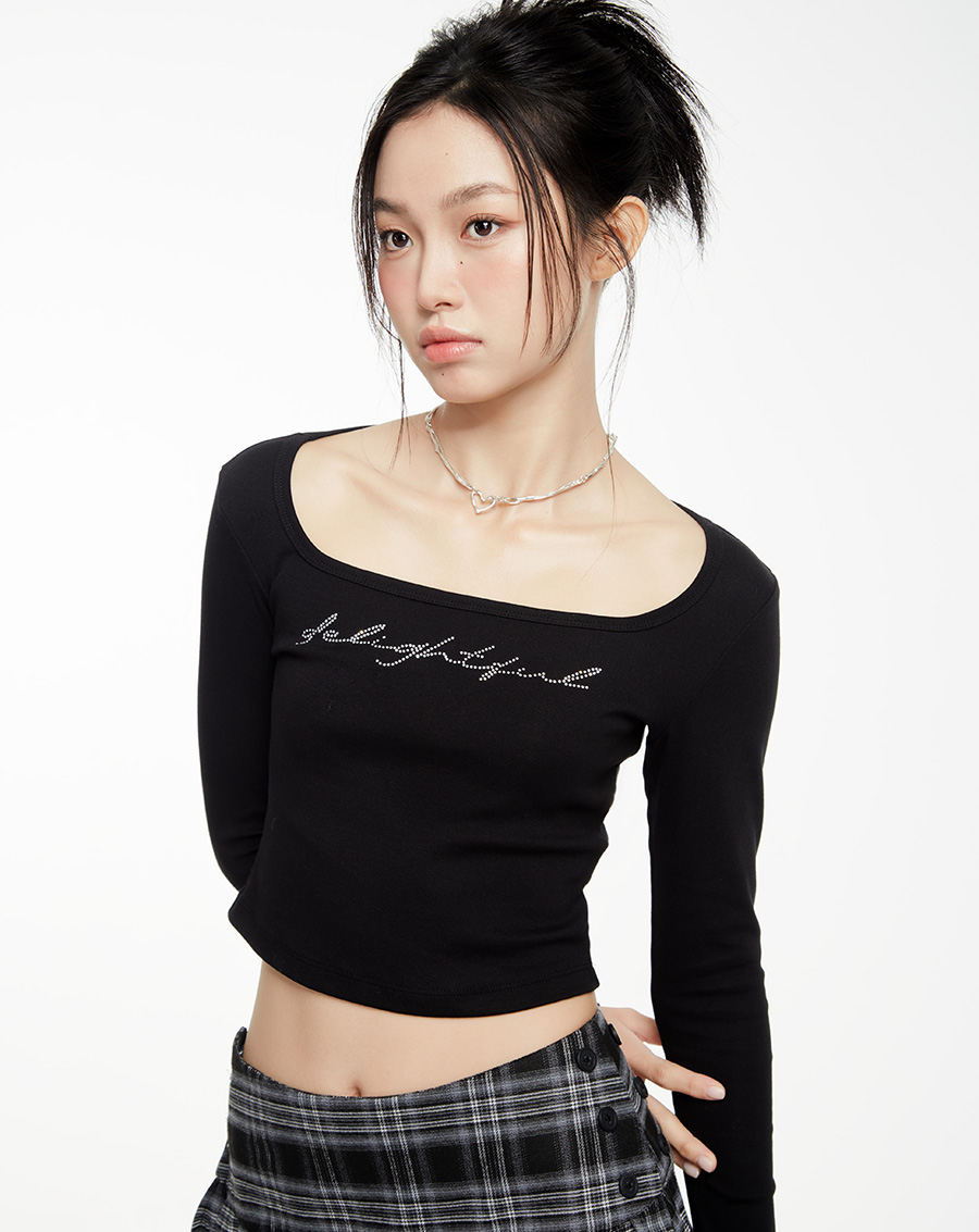 Áo Thun Dài Tay đính đá - Image 4