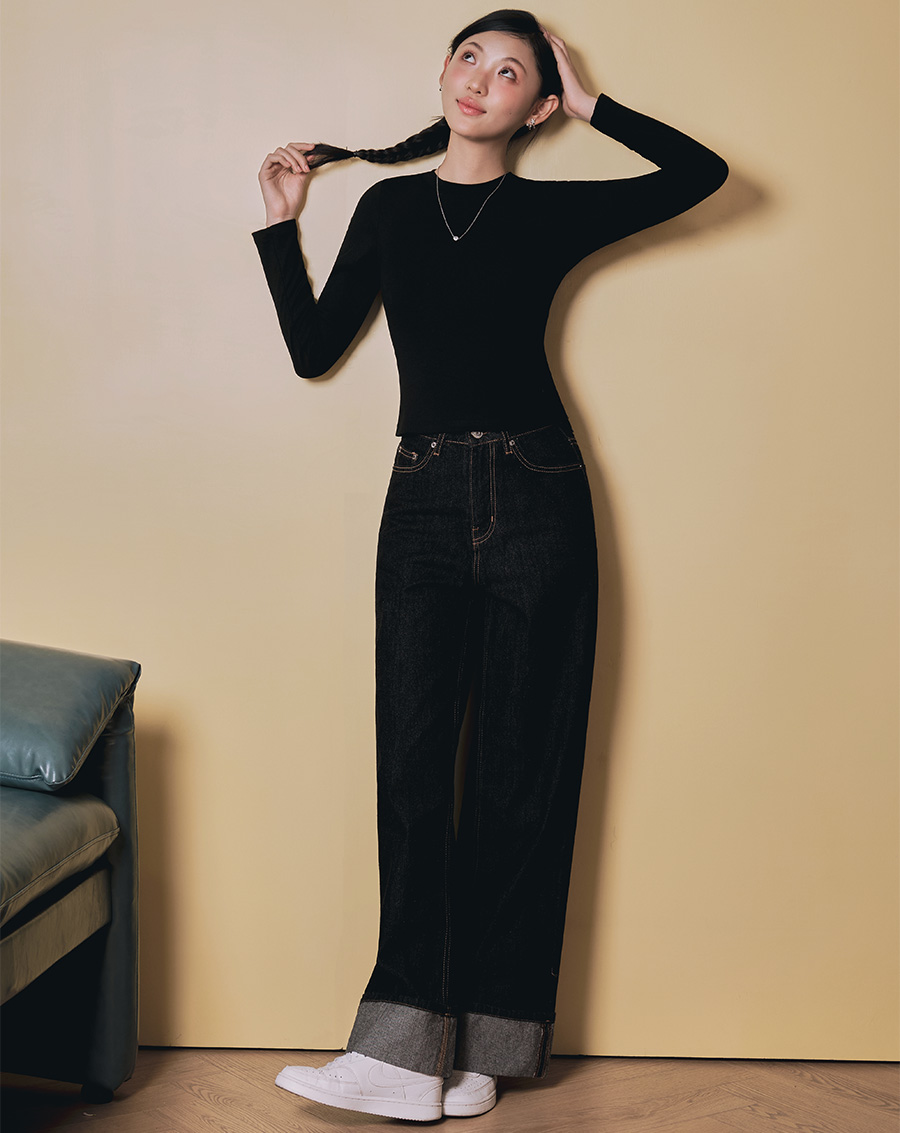 Áo thun form slim-fit tay dài - Image 2