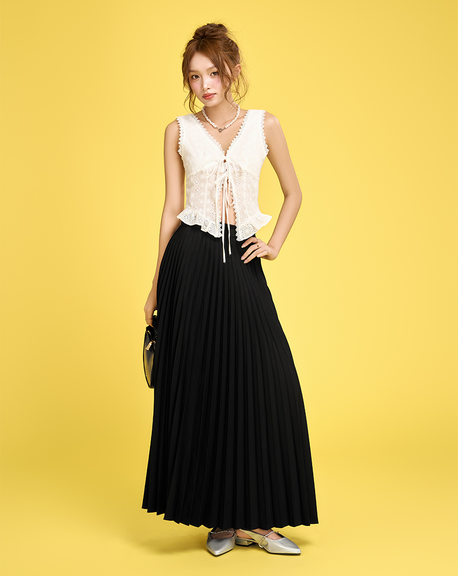 Váy midi dập ly - Image 1