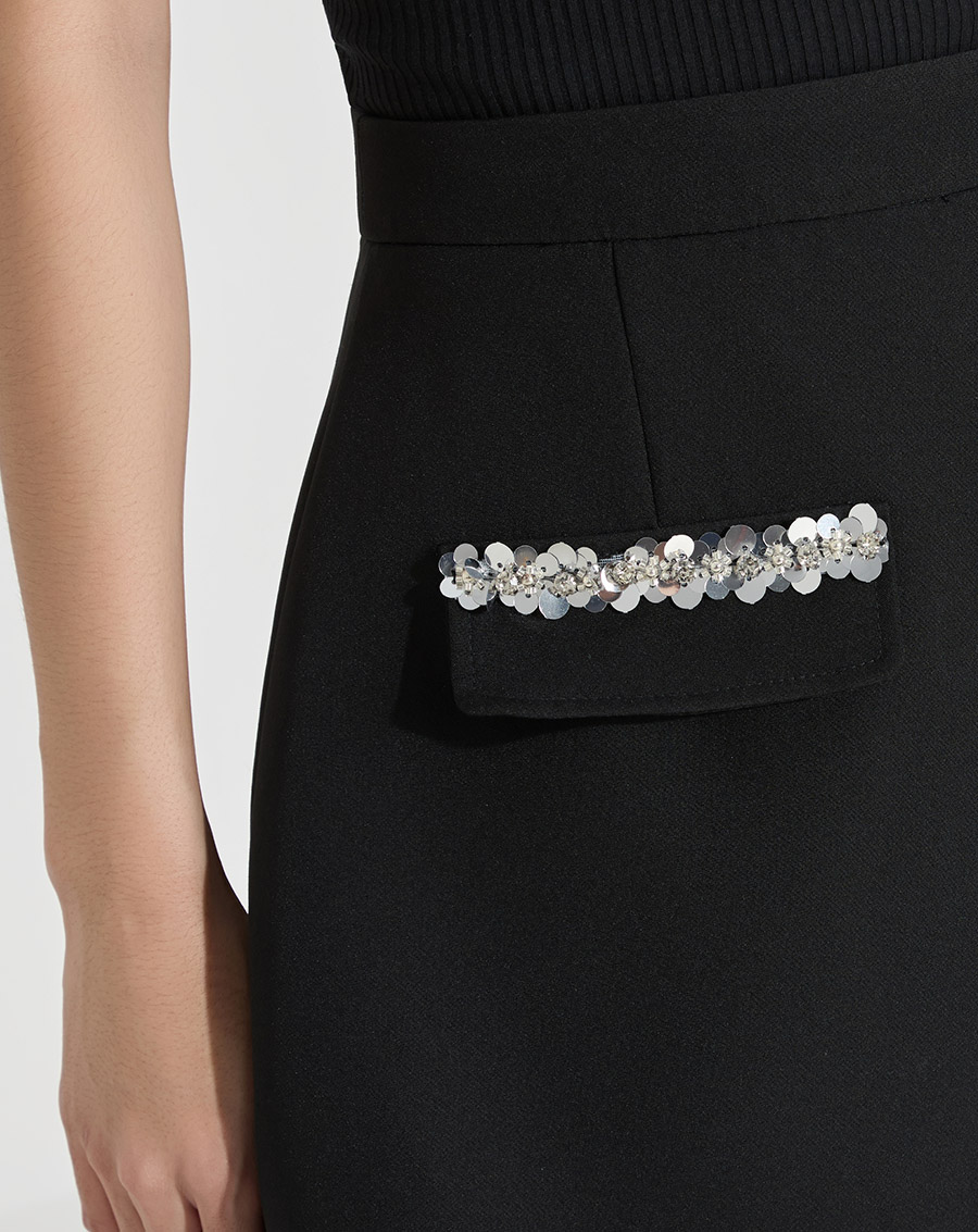 Chân váy trang trí dây sequin - Image 4