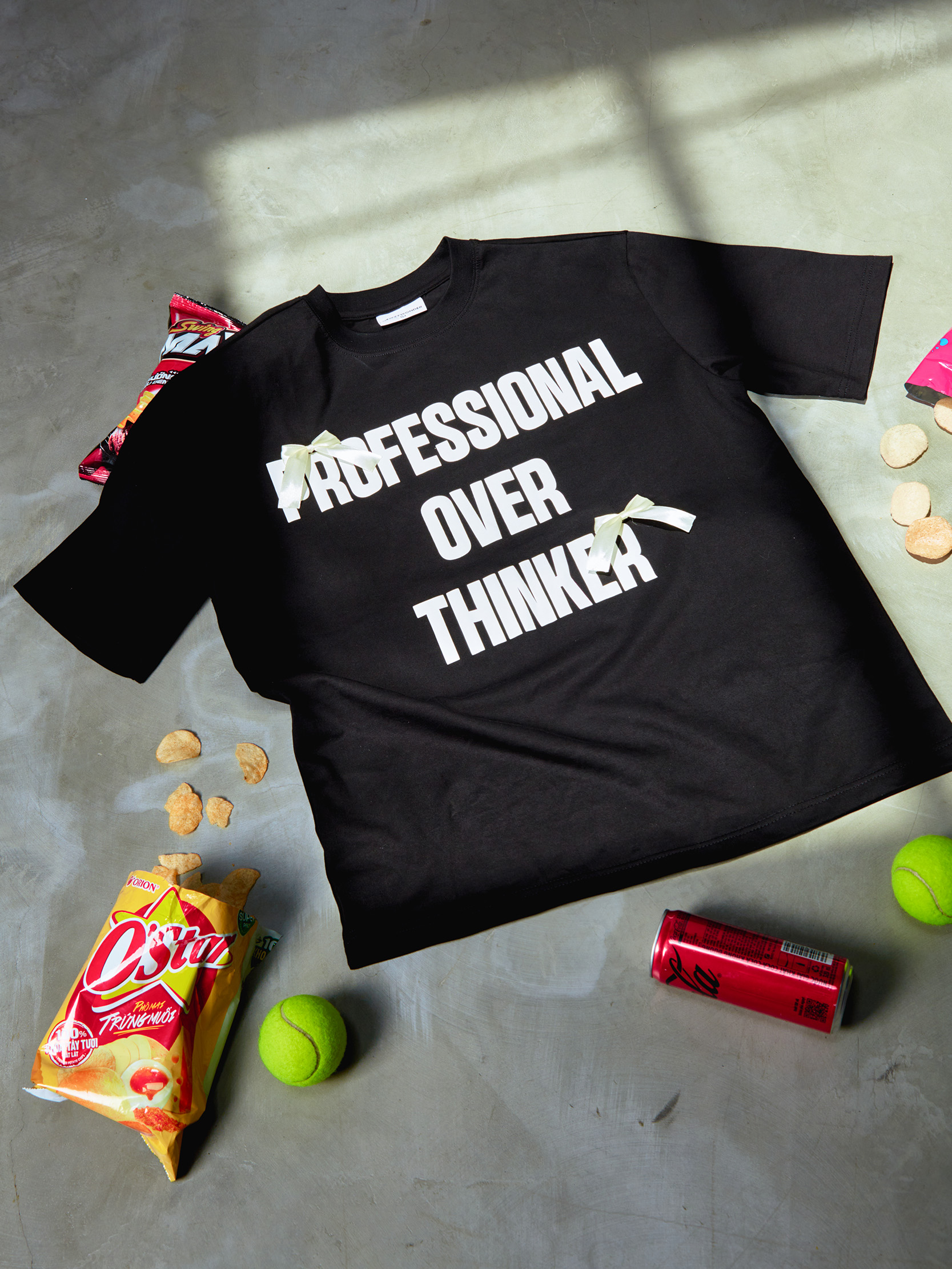 Áo thununisex Newzy Wonder oversized 100% cotton in Professional Overthinking NZATH005 - Image 6