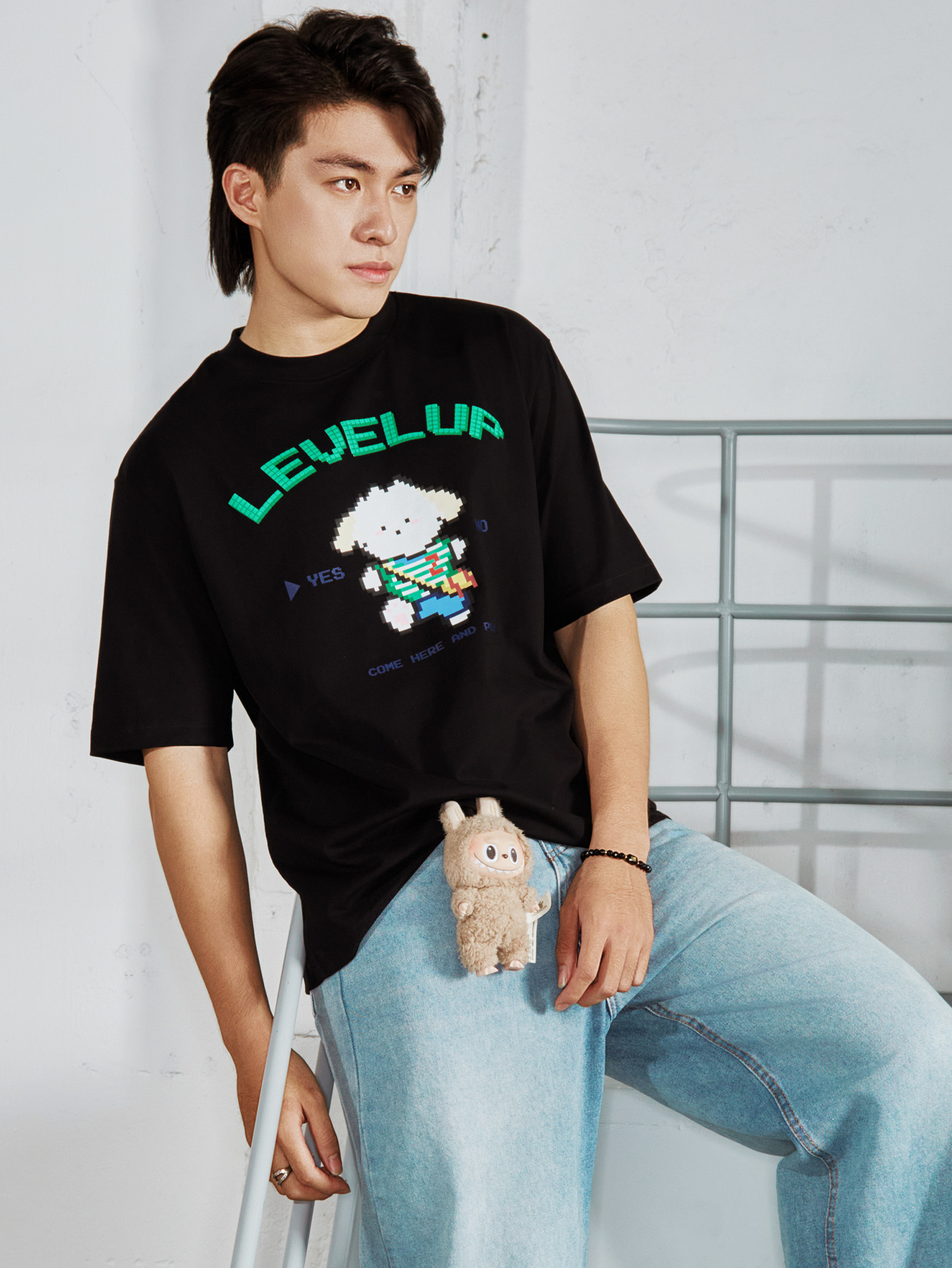 Áo thun unisex Newzy Wonder oversized 100% cotton in Pixel art NZATH006 - Image 2