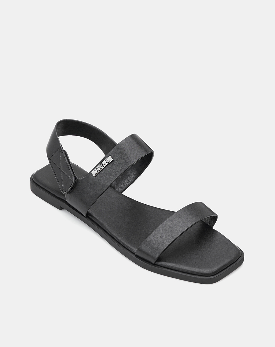 Giày Sandal Đế Bệt Quai Ngang Phối Khóa Trang Trí - Image 6