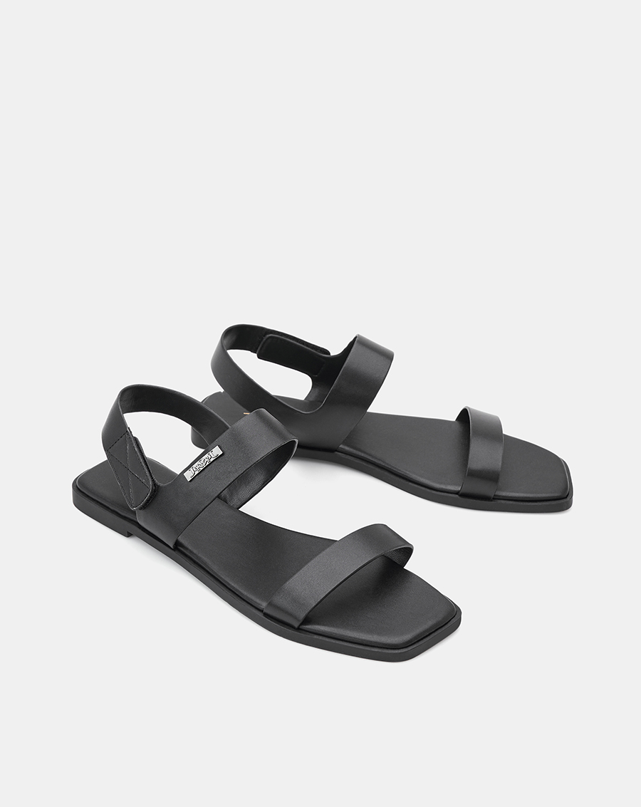 Giày Sandal Đế Bệt Quai Ngang Phối Khóa Trang Trí - Image 7