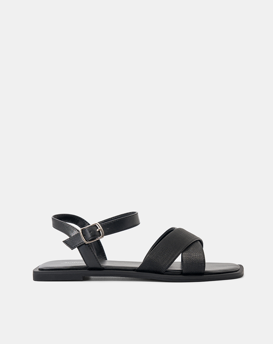 Giày Sandal Đế Bệt Phối Quai Vân Đan - Image 1