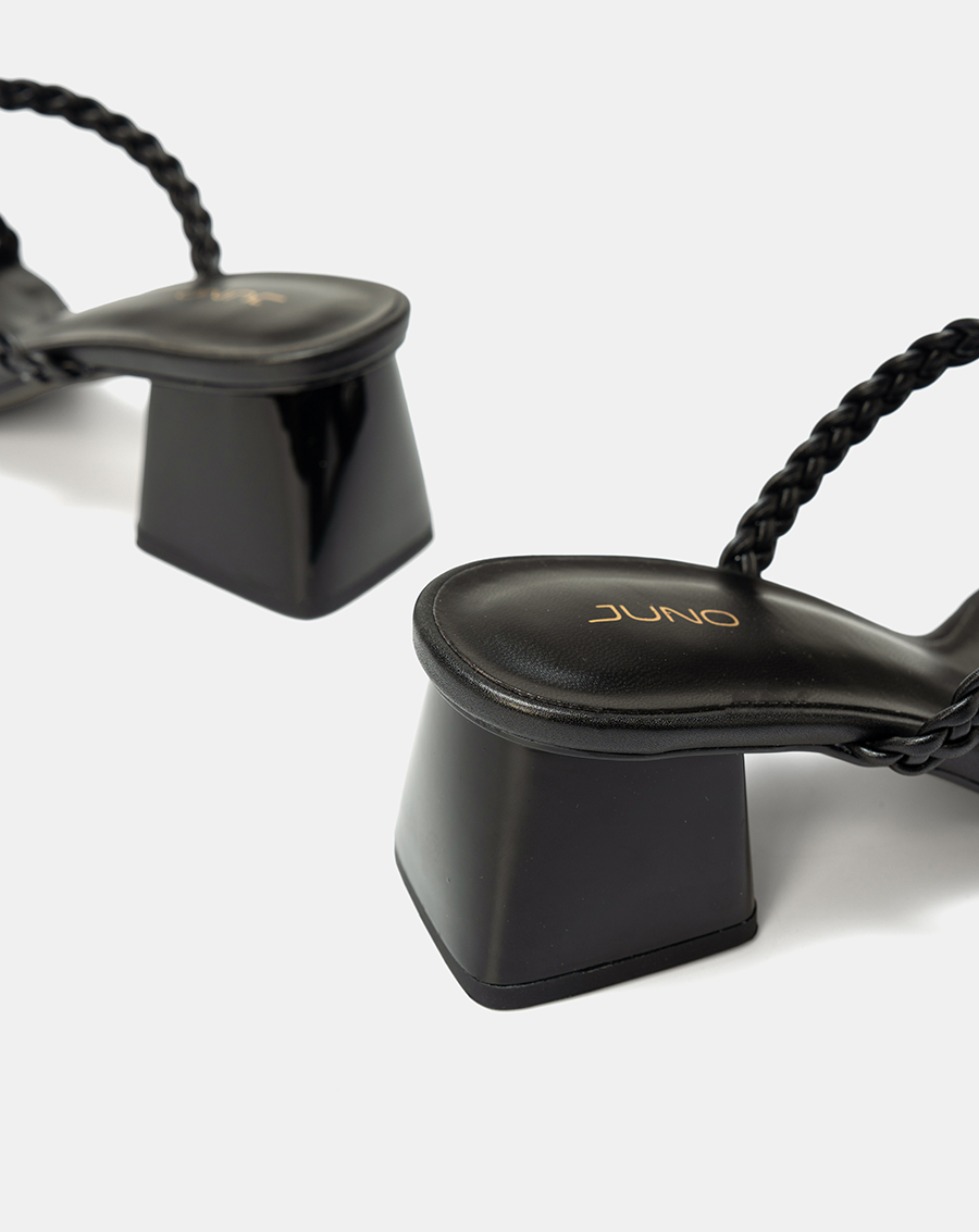 Giày Sandal Gót Vuông Quai Thắt - Image 4