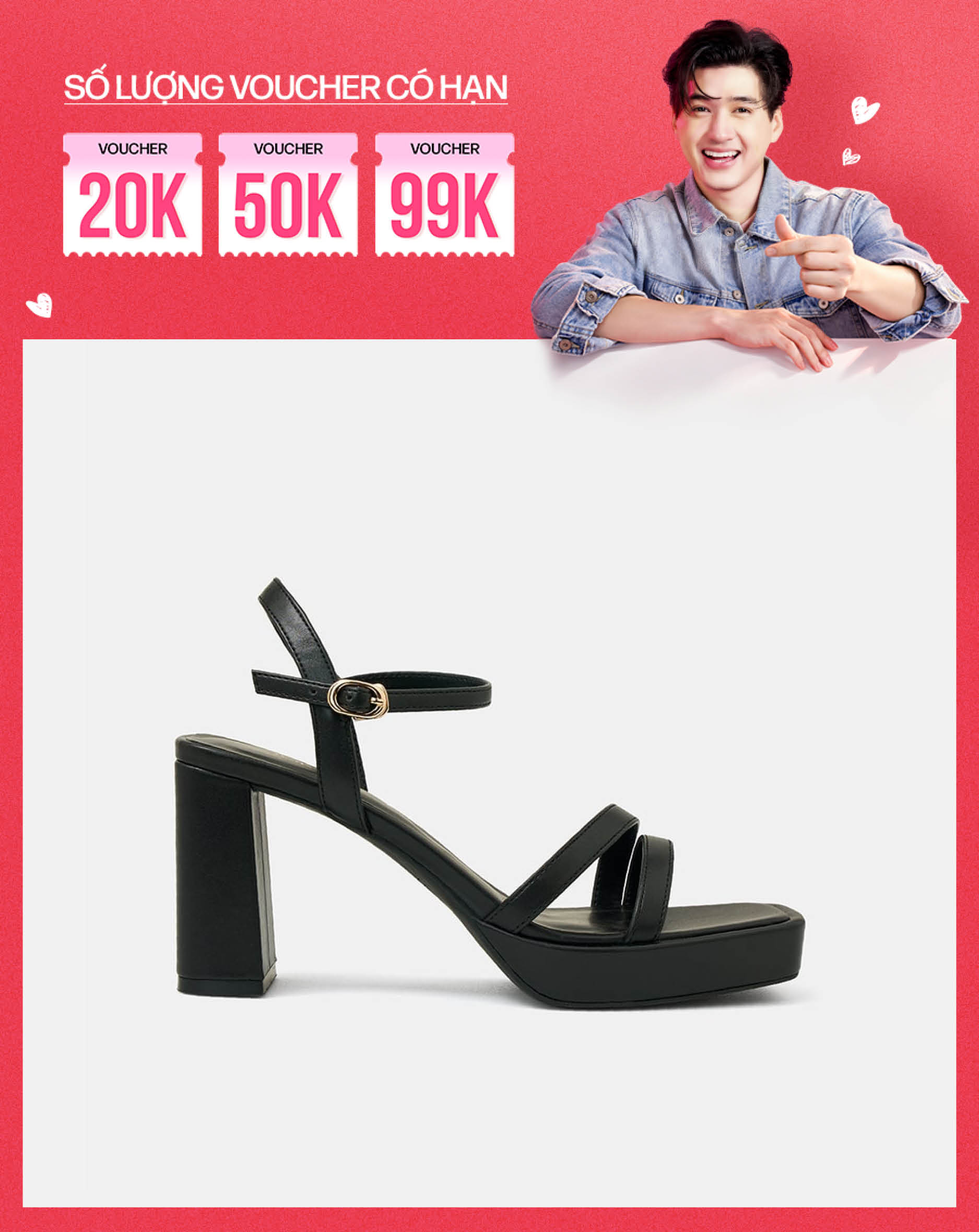 Giày Sandal Có Đúp Phối Quai Dây