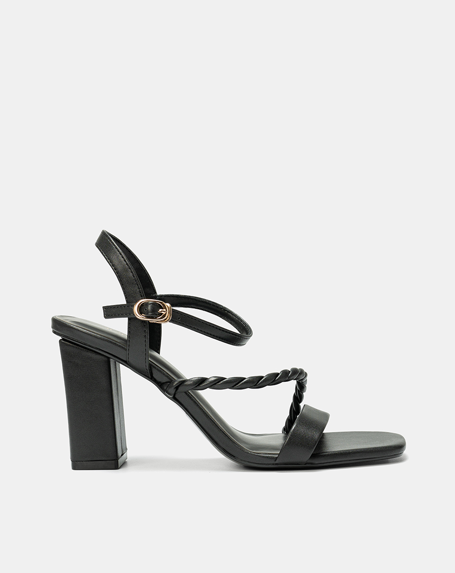 Giày Sandal Gót Cao Phối Quai Xoắn - Image 1