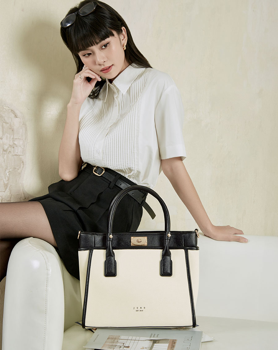Túi Xách Lớn Tote Trang Trí Khoá - Image 3