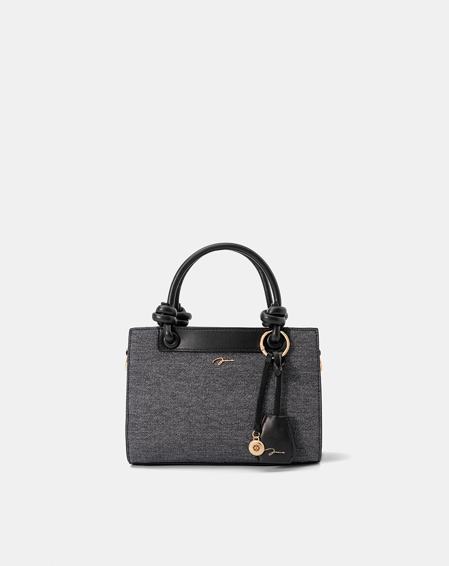 Túi Xách Nhỏ Tay Cầm Xoắn Phối Charm - Image 1