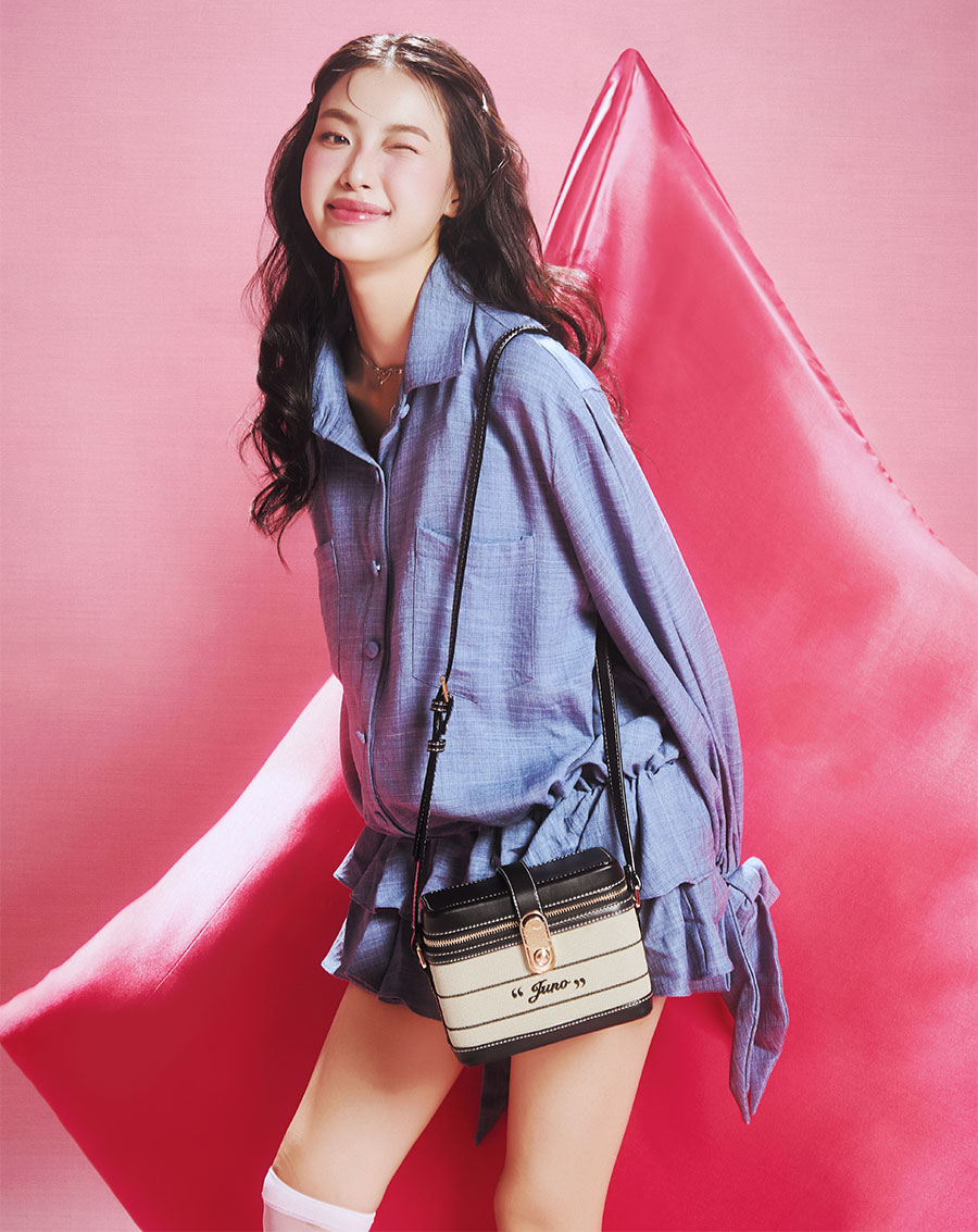 Túi Xách Nhỏ Vanity Case Thêu Logo Juno - Image 2