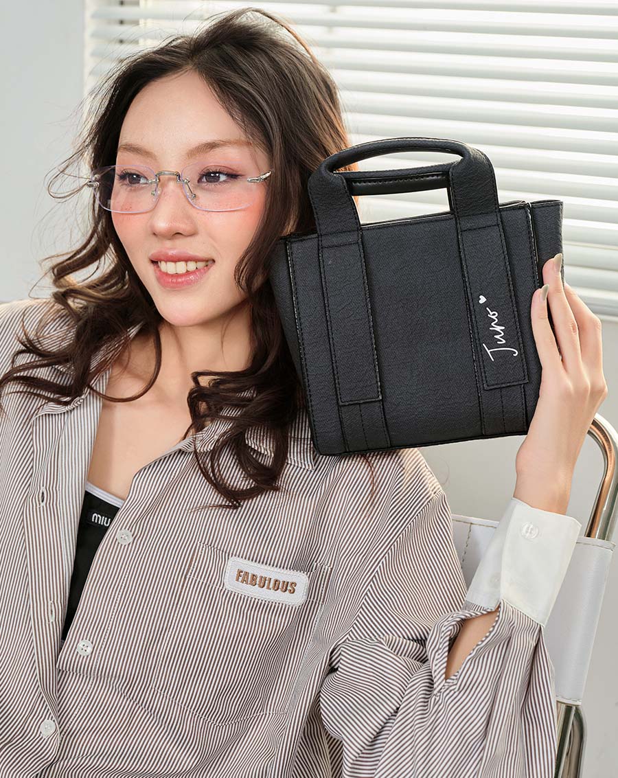 Túi Xách Nhỏ Top Handle Trang Trí Logo Cách Điệu - Image 2