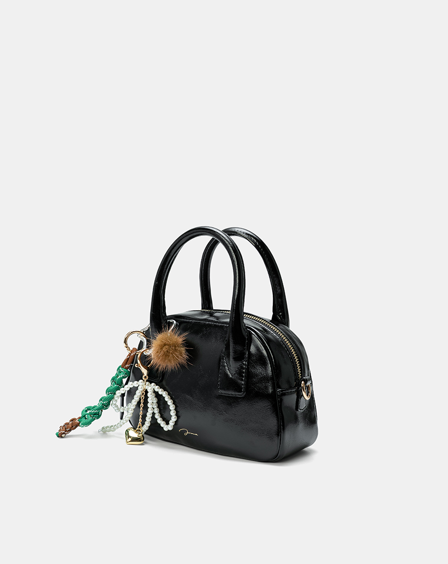 Túi Xách Nhỏ Form Bowling Phối Charm - Image 6