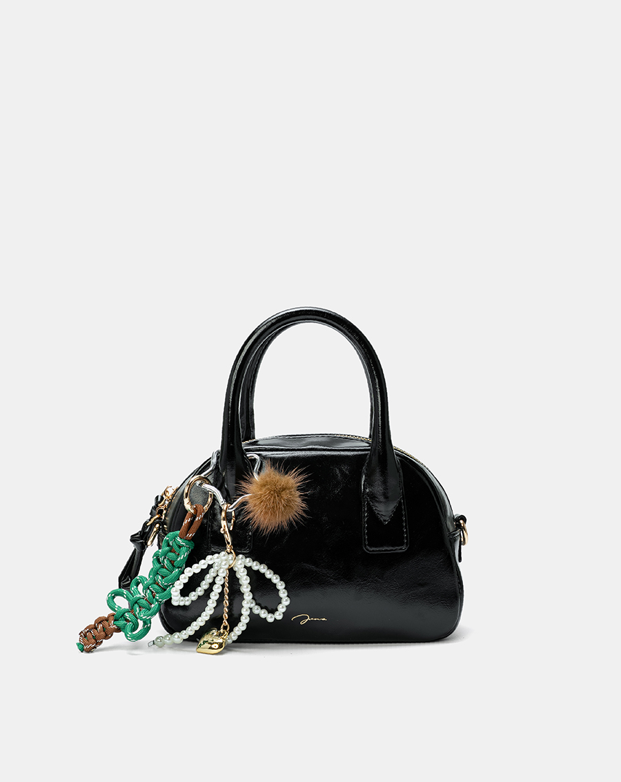 Túi Xách Nhỏ Form Bowling Phối Charm - Image 1