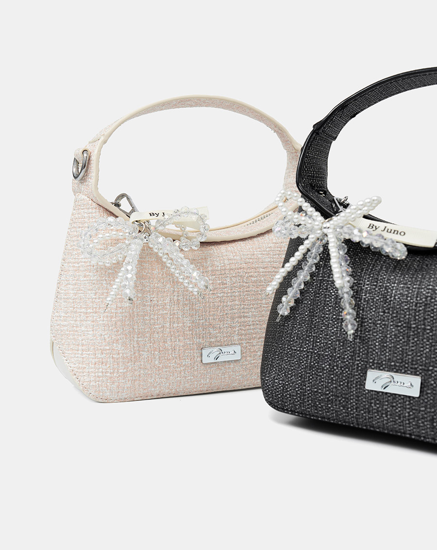 Túi Xách Nhỏ Top Handle Trang Trí Charm Nơ - Image 4