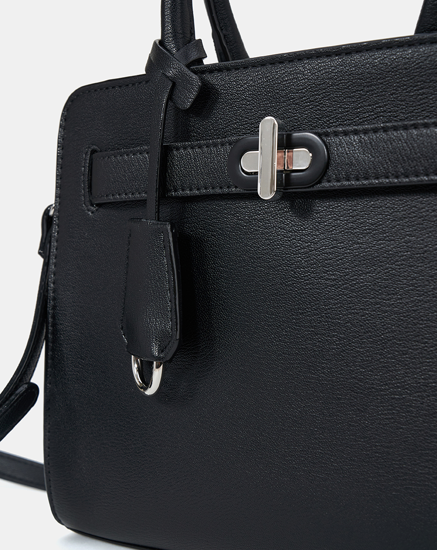 Túi Xách Trung Trang Trí Charm Và Khóa - Image 4