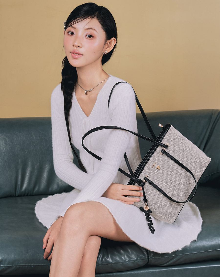 Túi Xách Trung Tote Bag Double-Handle Trang Trí Charm Juno - Image 3