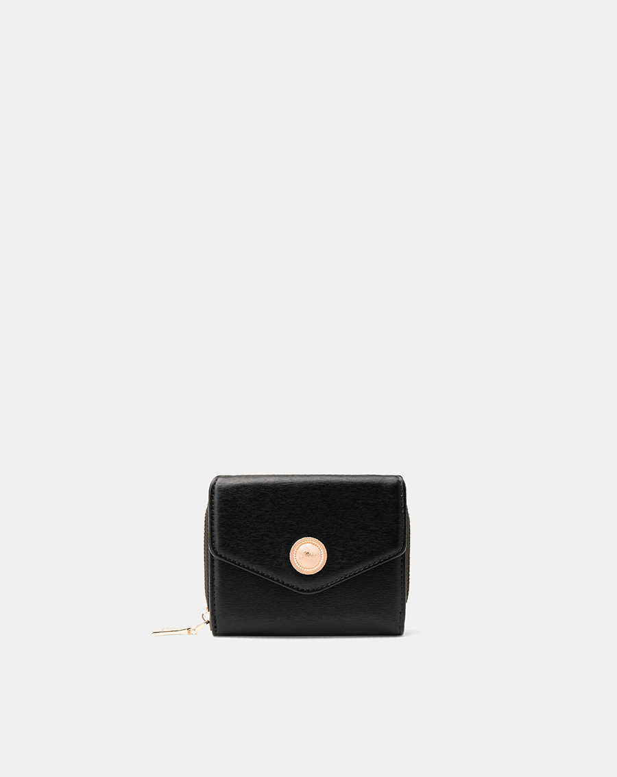 Ví Nắp Tam Giác Trang Trí Khoá Tròn Juno - Image 1