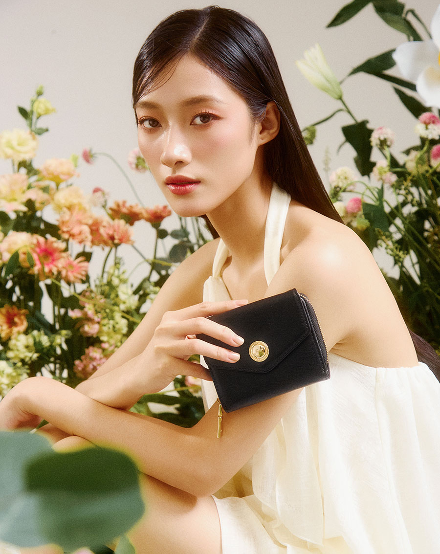 Ví Nắp Tam Giác Trang Trí Khoá Tròn Juno - Image 3