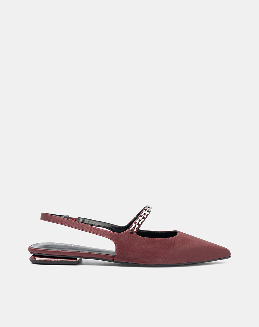 Giày Búp Bê Slingback Phối Quai Mary Jane Xích Trang Trí - Image 1