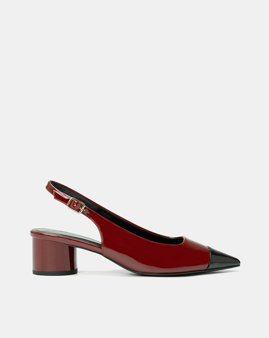 Giày Cao Gót Slingback Mũi Nhọn Phối Toecap - Image 1