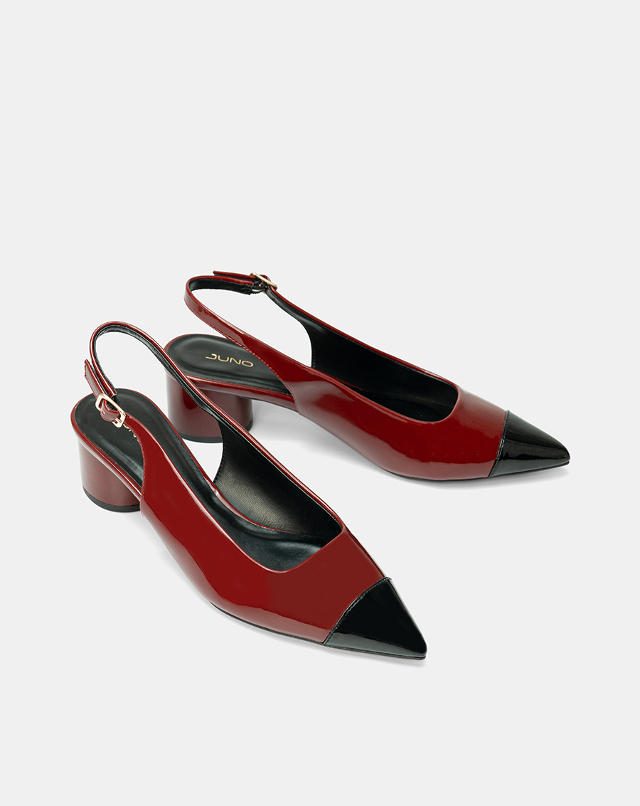 Giày Cao Gót Slingback Mũi Nhọn Phối Toecap - Image 7