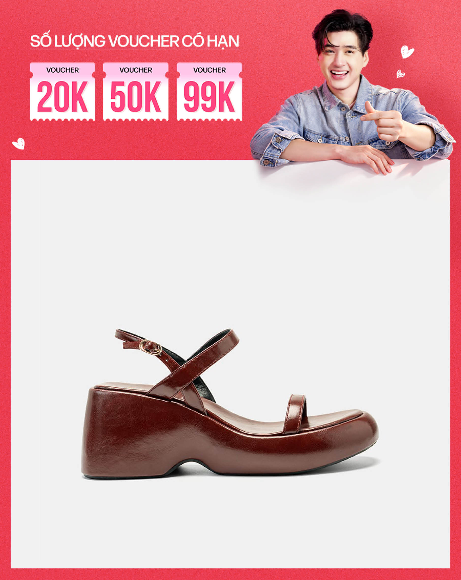 Giày Sandal Đế Xuồng Basic