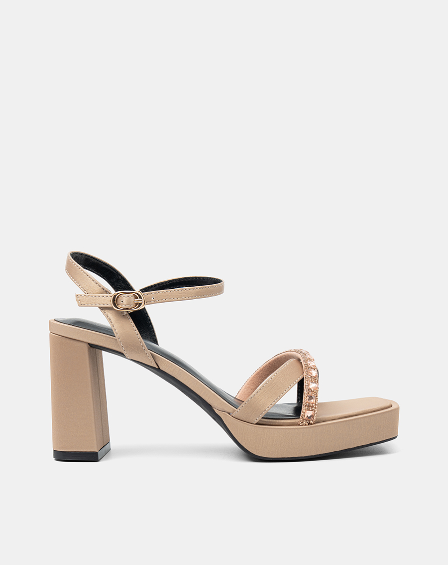 Giày Sandal Đế Đúp Phối Quai Đính Đá - Image 1