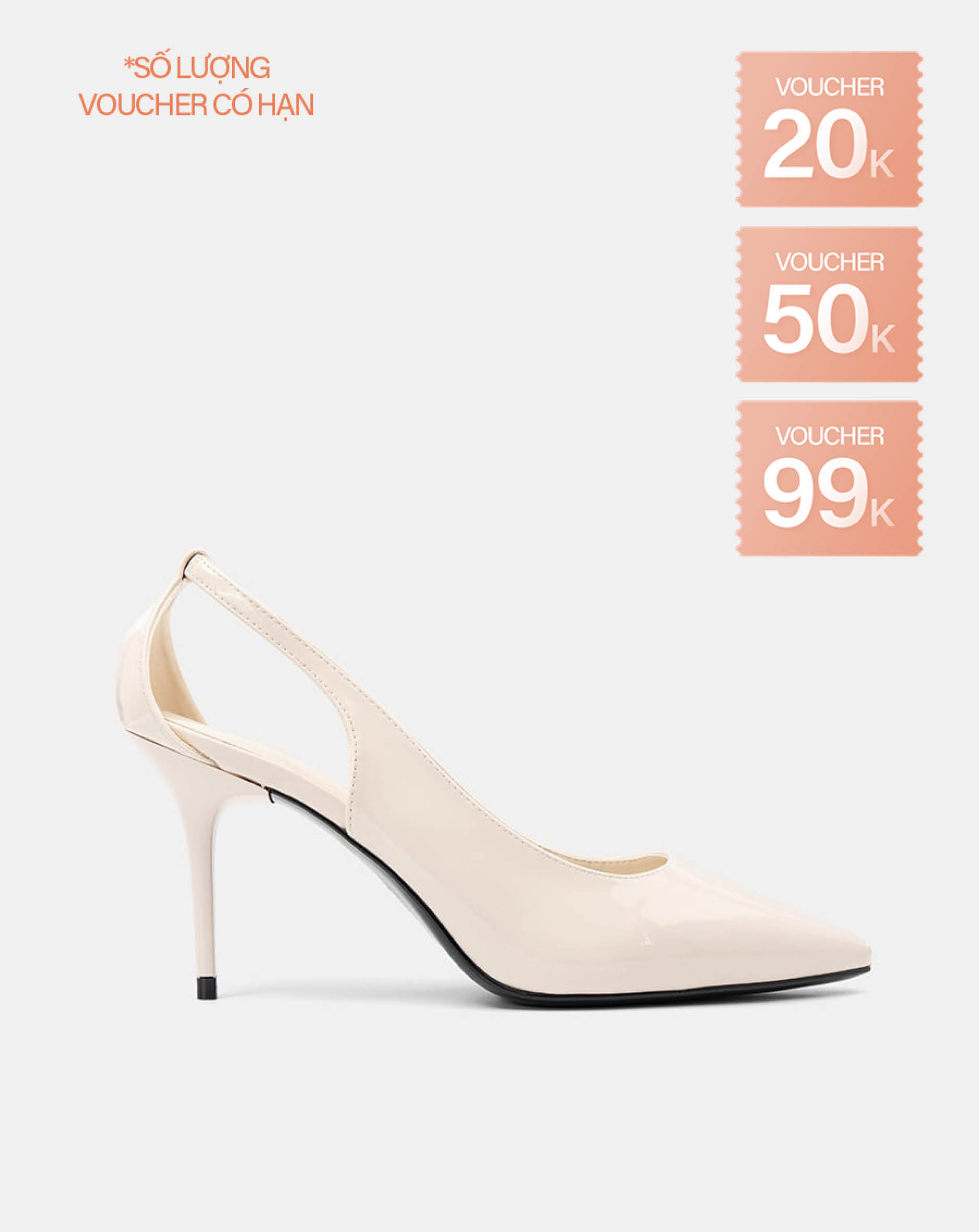 Giày Cao Gót Pump Thiết Kế Cut Out